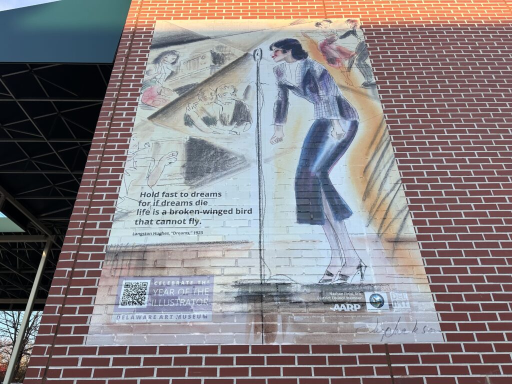 IMG_2204 The Jazz Age Illustration exhibition celebrates the creative spirit and dynamic energy of that time period.
(Johnny Perez-Gonzalez/WHYY)