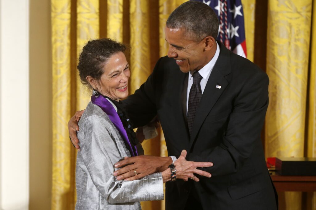 Barack Obama and Julia Alvarez
