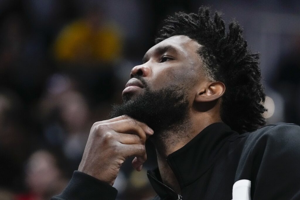 76ers Pacers Basketball Philadelphia 76ers' Joel Embiid