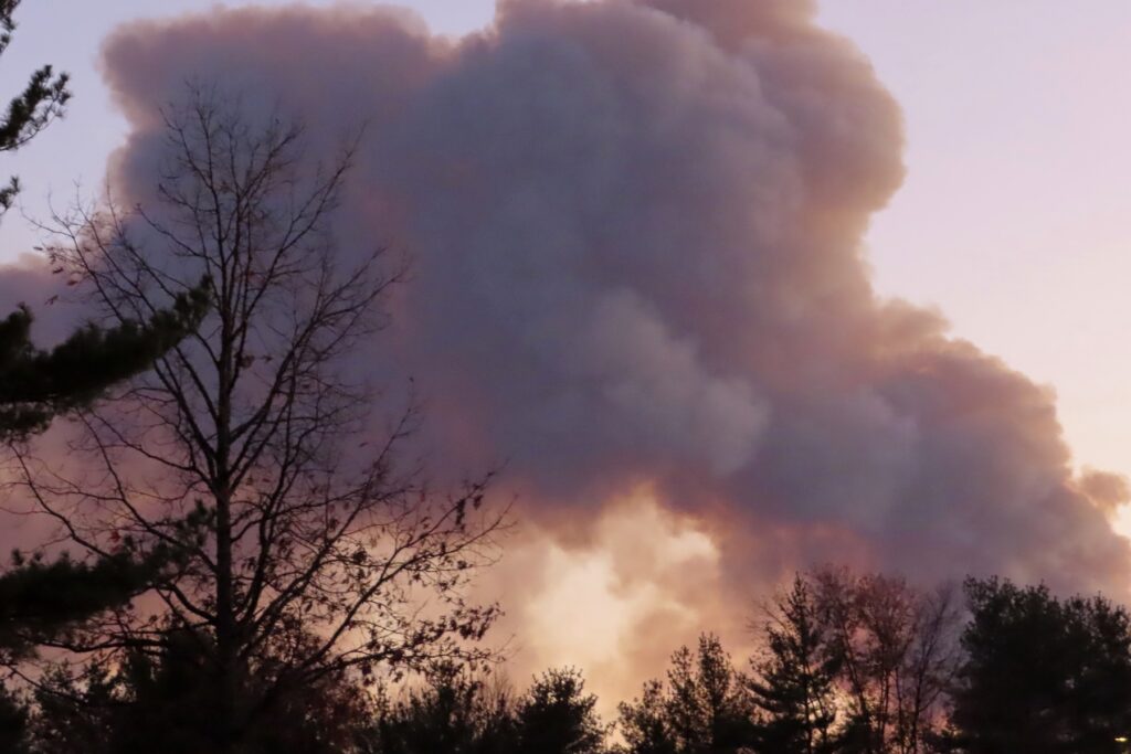 New Jersey Forest Fires Smoke from a forest fire