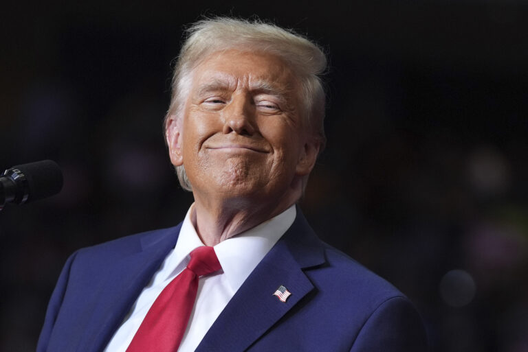 Donald Trump smiles