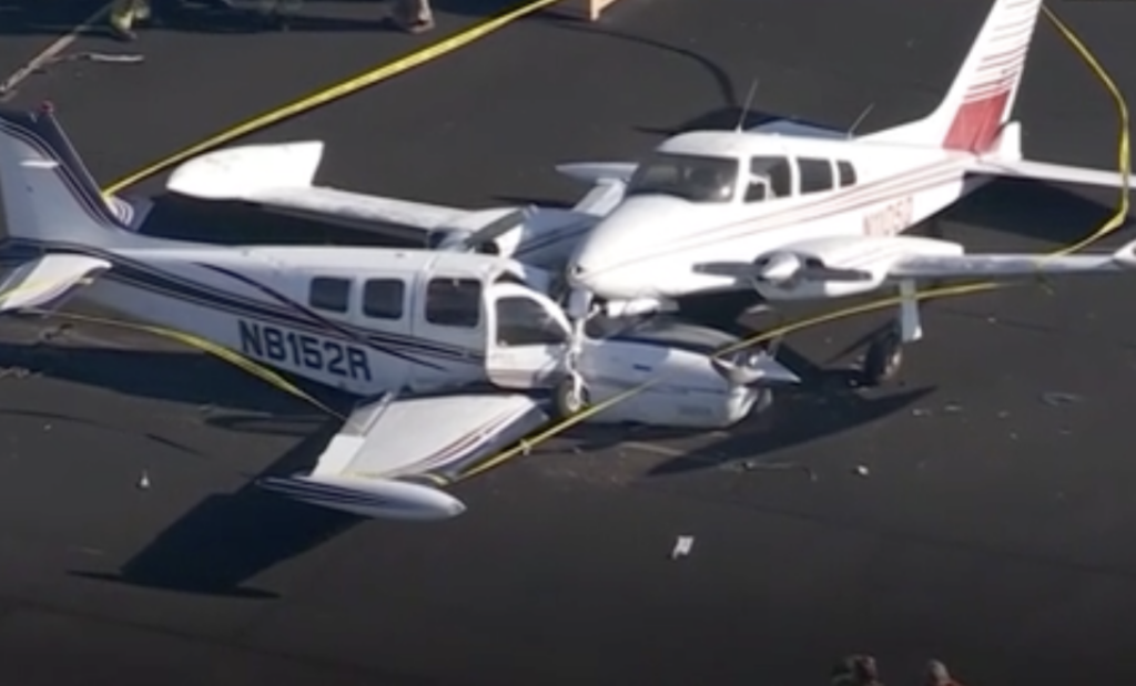 doylestown-airport-plane-crash-2024-11-18 Two planes sit together