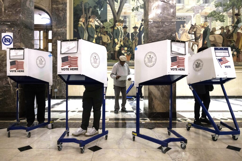 APTOPIX Election 2024 America Votes New York Voters cast their ballots on Election Day