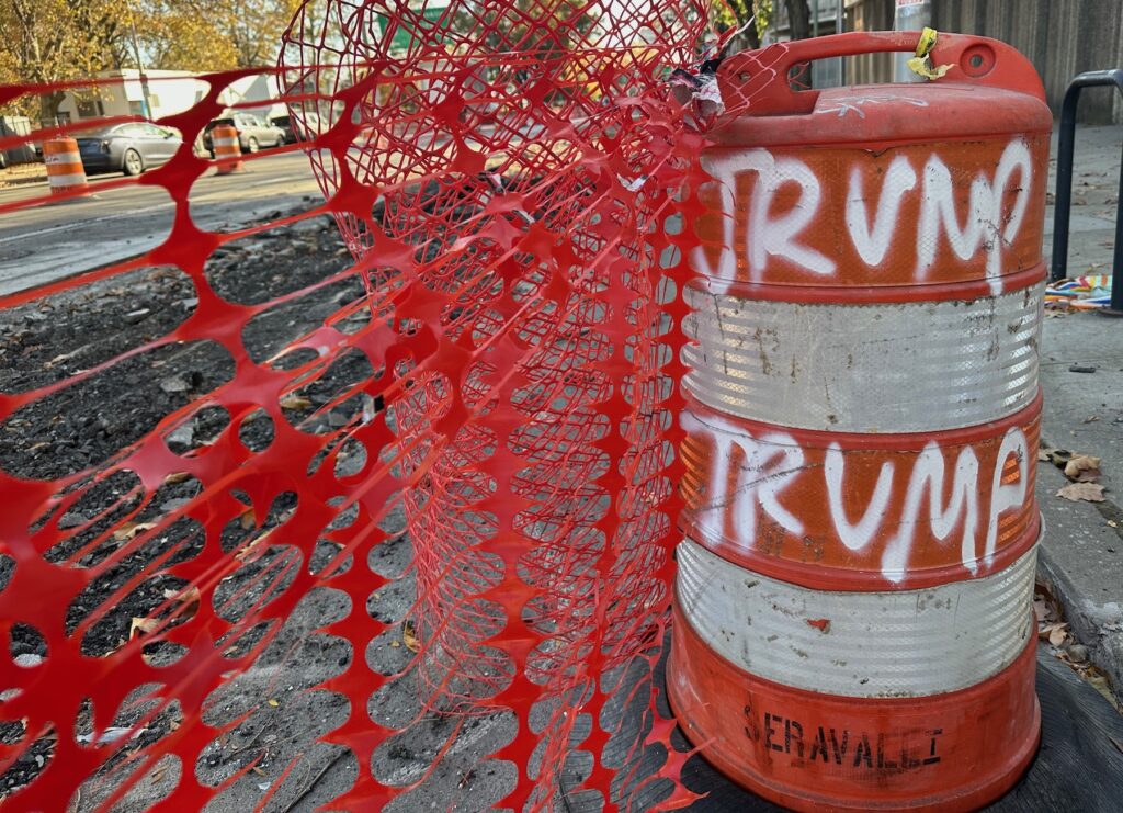 gop-turnout-2024-11-07 Spray painted with Trump