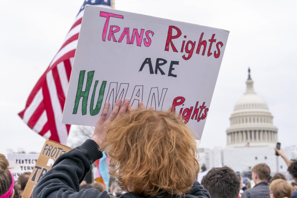 Election 2024-Transgender Rights Backlash People attend a rally as part of Transgender Day of Visibility at the U.S. Capitol