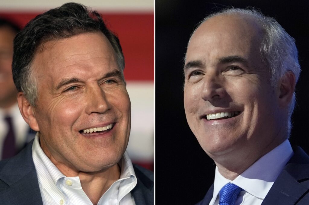 Election 2024 Pennsylvania Senate side-by-side photos of Bob Casey and Dave McCormick