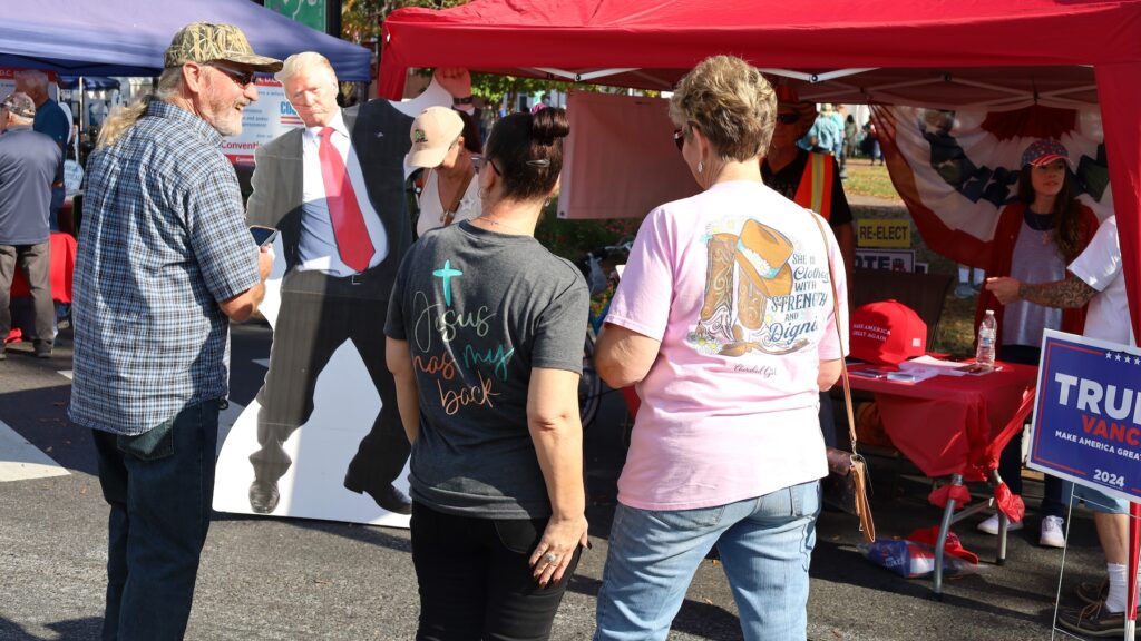 Republican Committee Vice Chair Tom Molnar's booth