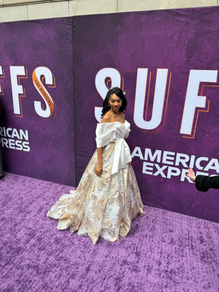 Laila Erica Drew, on opening night of "Suffs" at the Music Box Theater on Broadway.