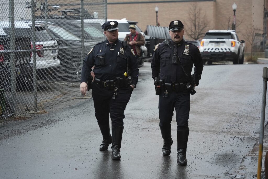 UnitedHealthcare CEO Killed New York Police officers arrive at Altoona Police Department