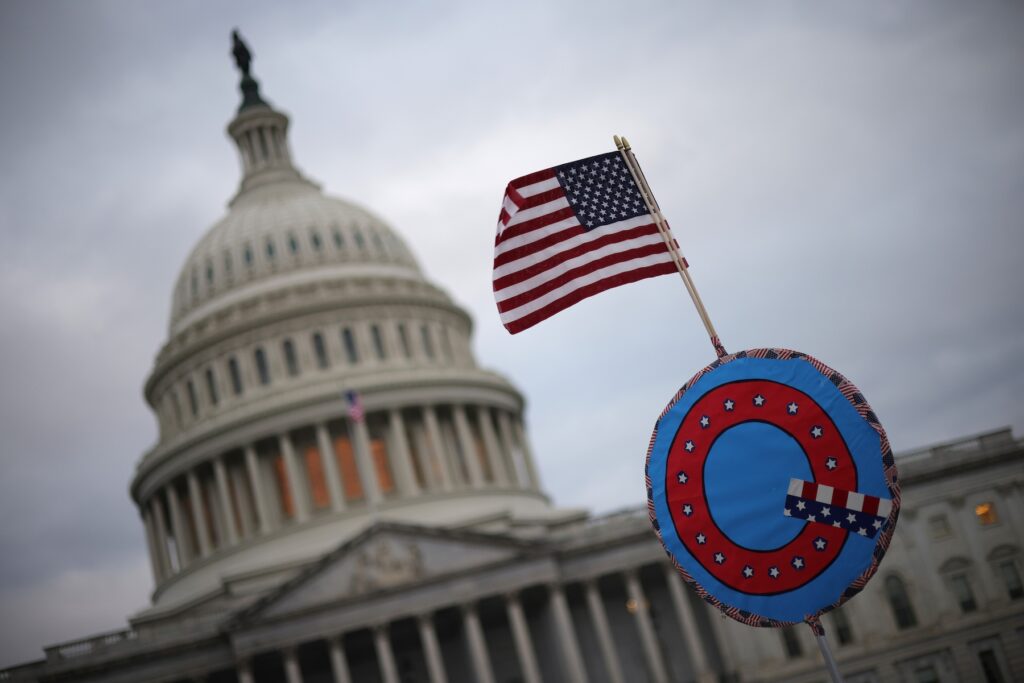 QAnon sign at the U.S. Capitol