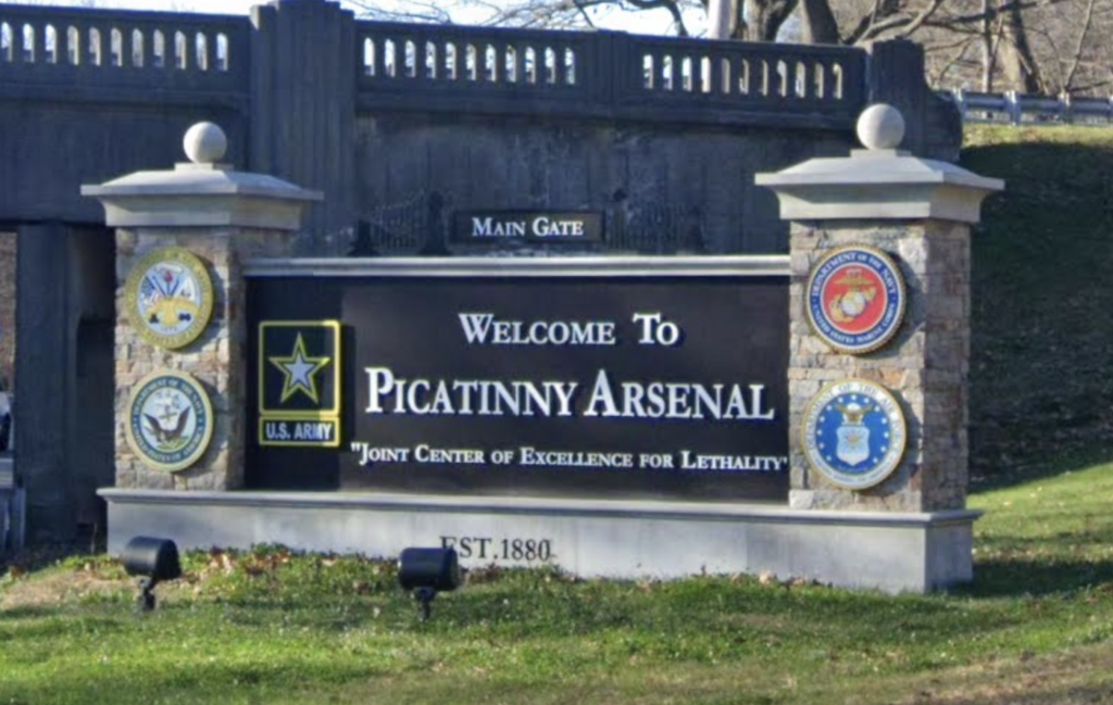 picatinny-arsenal-2024-12-05 Entrance sign welcoming people to Picatinny Arsenal