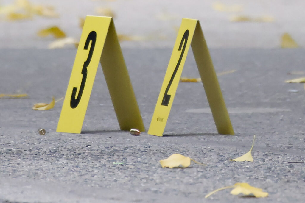 UnitedHealthcare CEO Killed Bullets lie on the sidewalk at the scene outside the Hilton Hotel in midtown Manhattan where Brian Thompson, the CEO of UnitedHealthcare, was fatally shot, Wednesday, Dec. 4, 2024, in New York.
