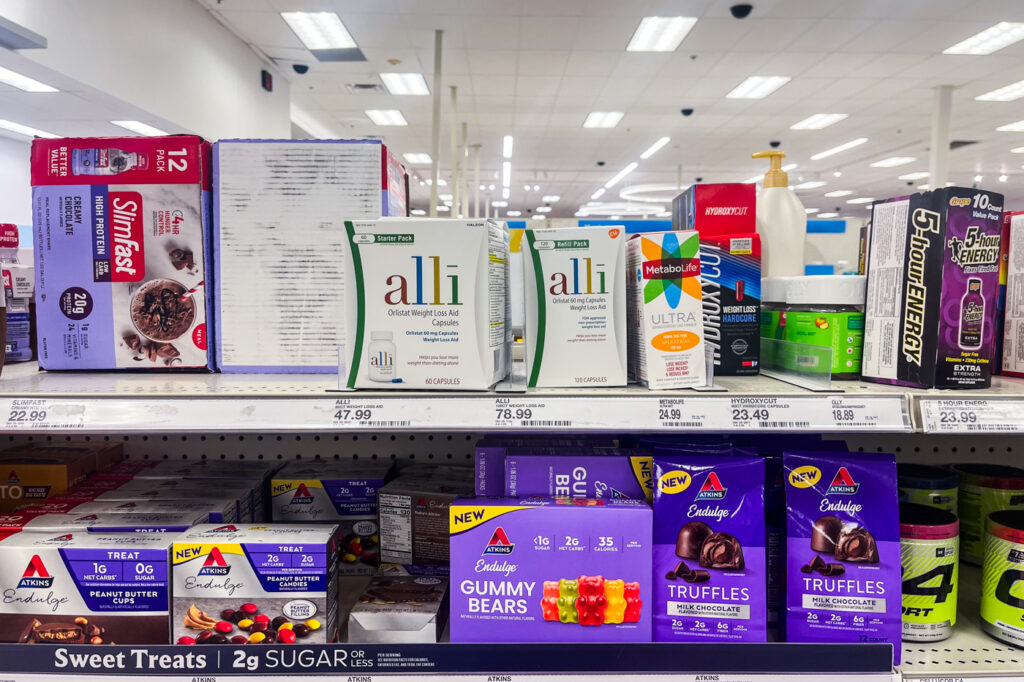 Weight loss drugs and supplements at pharmacy