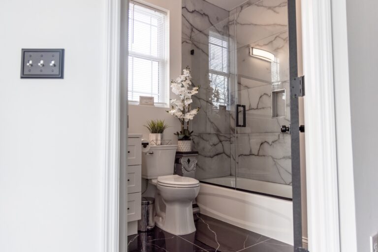 The bathroom in the new home
