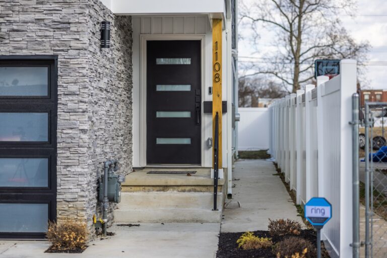 new home on a residential street