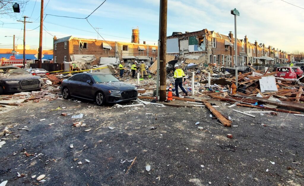 2023-portrichmond-explosion-cars-pfd-2025-01-08 Ruins of a home after an explosion