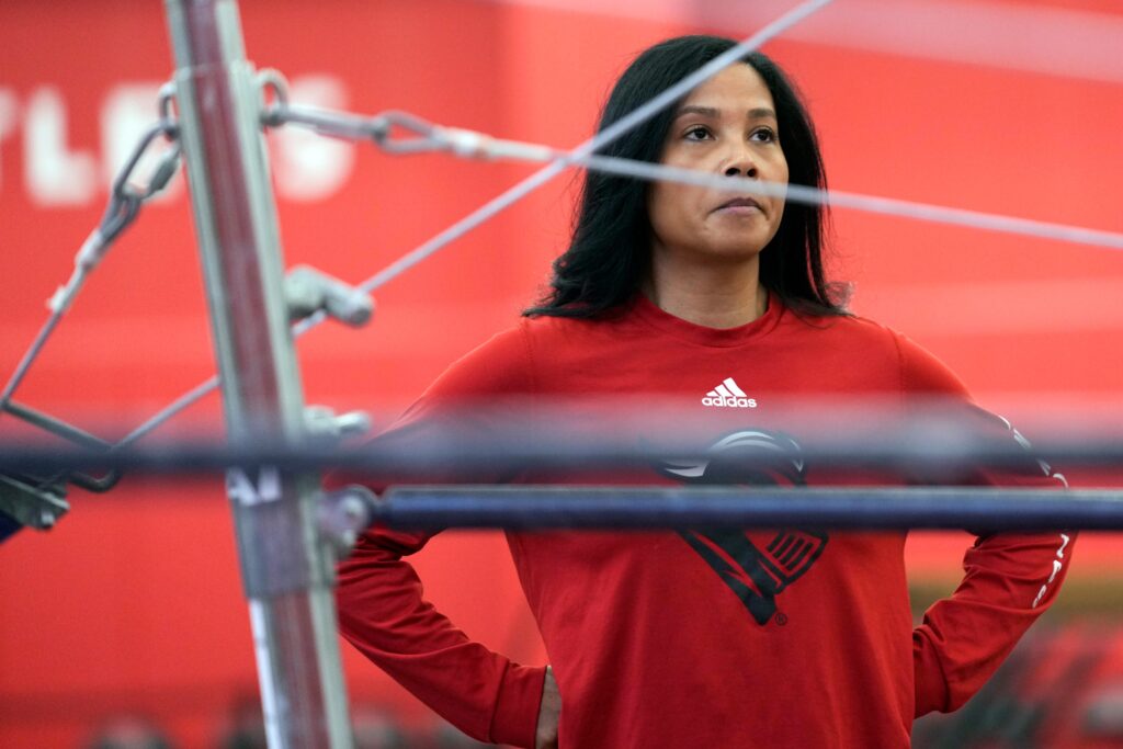 Umme-Salim-Beasley-2023-03-02 Umme Salim-Beasley watches her team