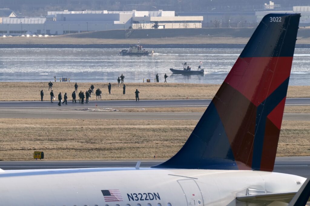Aircraft Down Search and rescue efforts around wreckage site