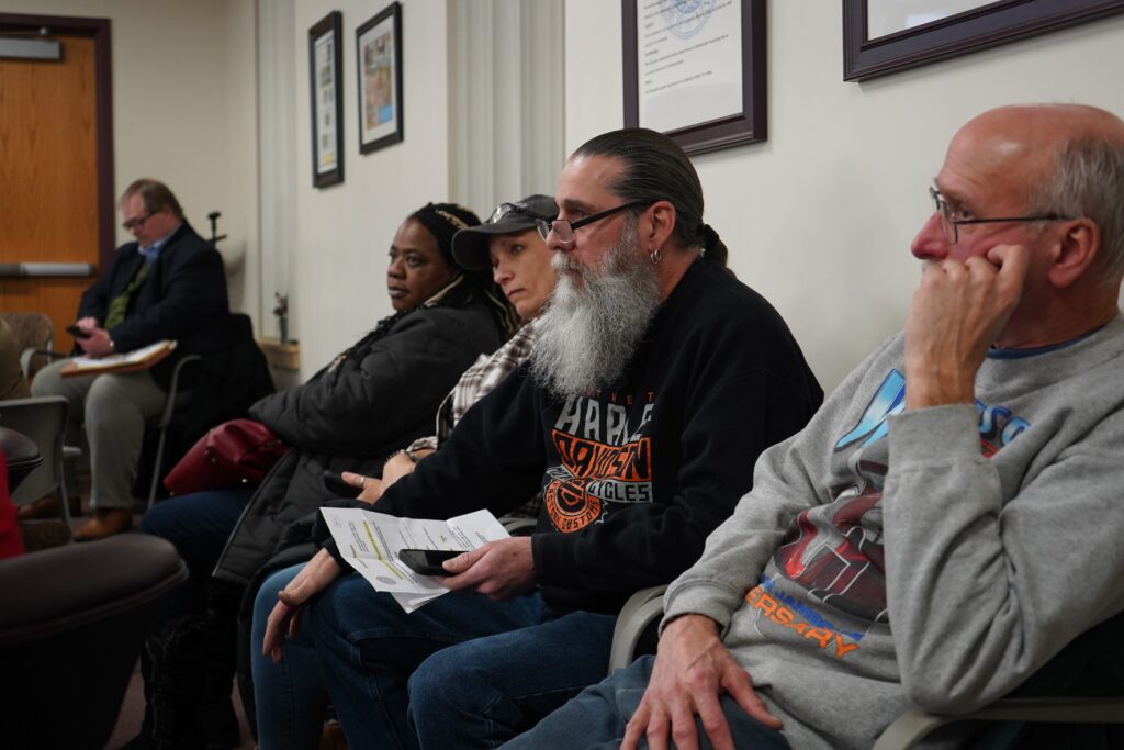 pottstown-shelter-community-feedback-2025-01-16-3 Five people sit while one speaks