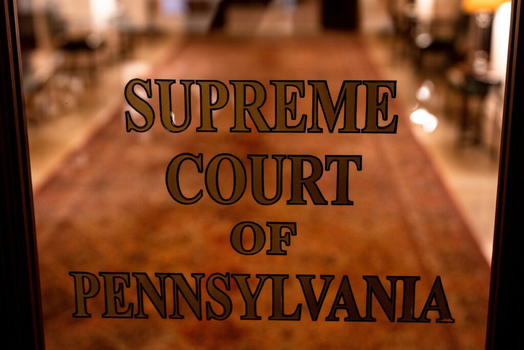 supreme-court-of-pennsylvania-sign A sign on a door reads SUPREME COURT OF PENNSYLVANIA