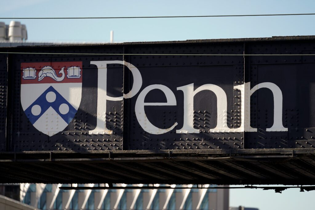 university-pennsylvania-2023-12-15 A University of Pennsylvania sign