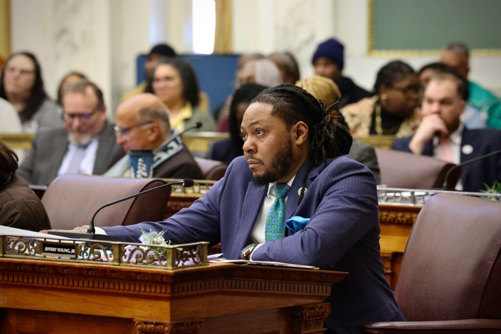 2025 01 23-e lee-jeffery young-philadelphia city hall council chambers Jeffery Young Jr. looks on