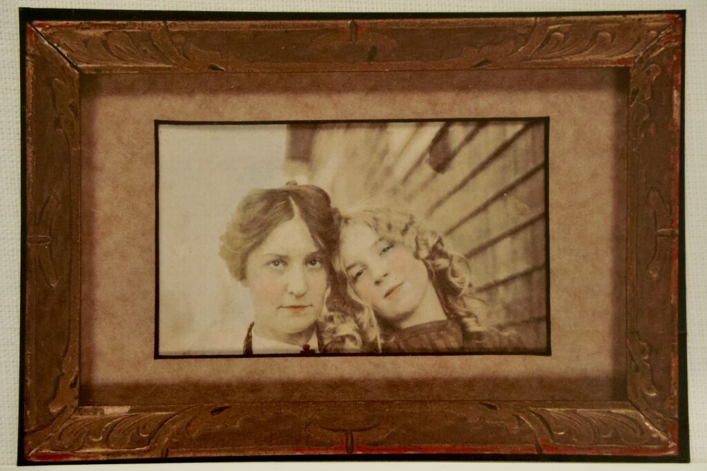 2025 02 12-e lee-chadds ford brandywine museum-barbara shermund new yorker cartoonist with mother Barbara Shermund (right) is pictured with her mother, Fredda Cool, who died in the flu epidemic of 1918. After that, Shermund left San Francisco to pursue a cartooning career in New York. (Emma Lee/WHYY)