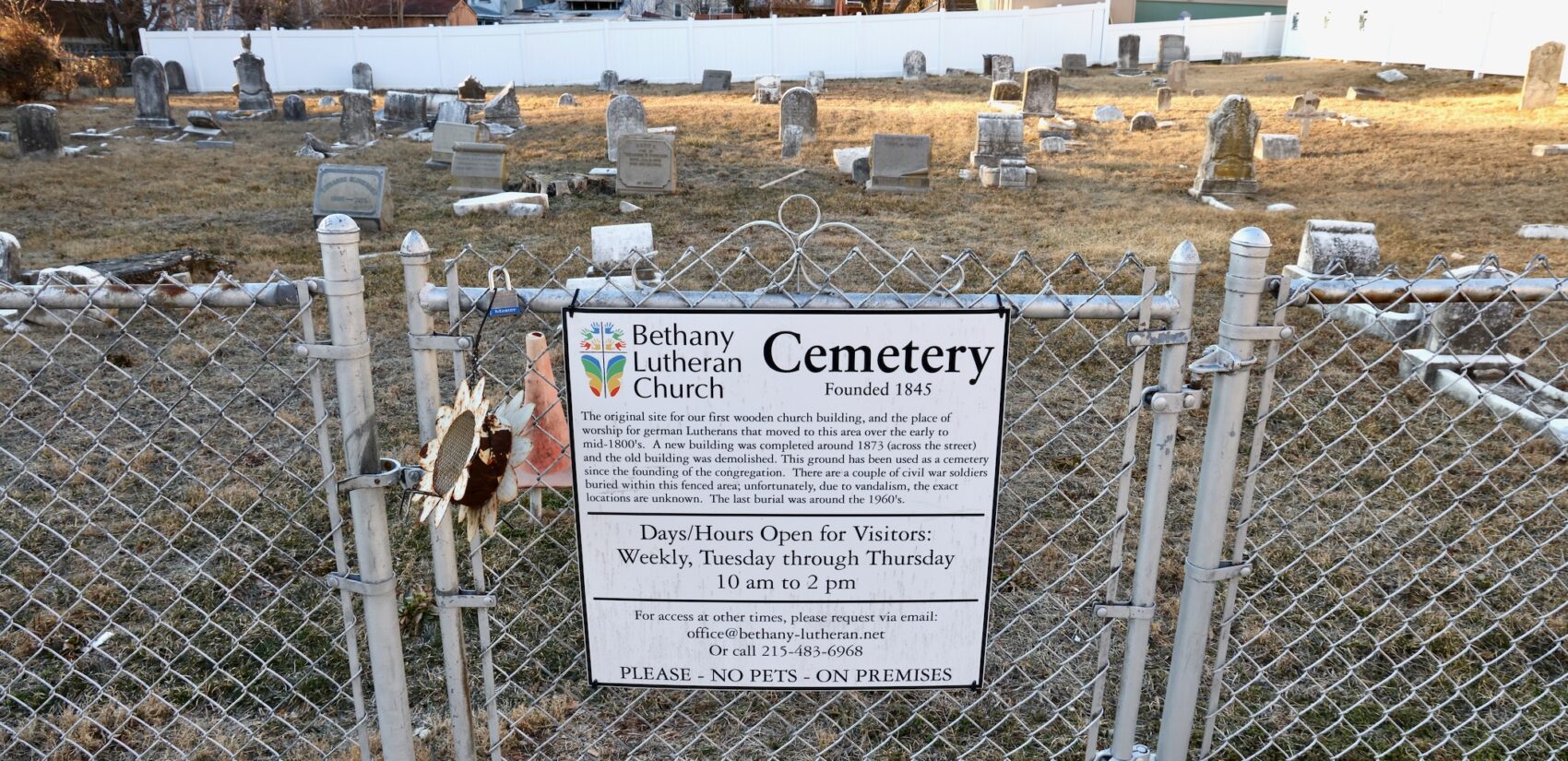 the gate to the cemetery