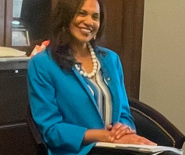 Dr. Kara Odom Walker smiles