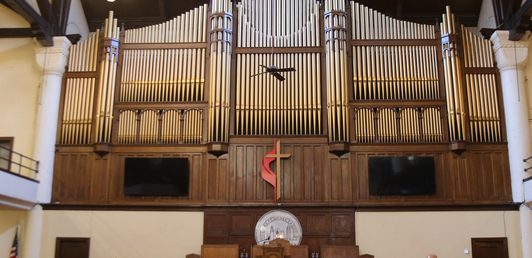 the organ in the church