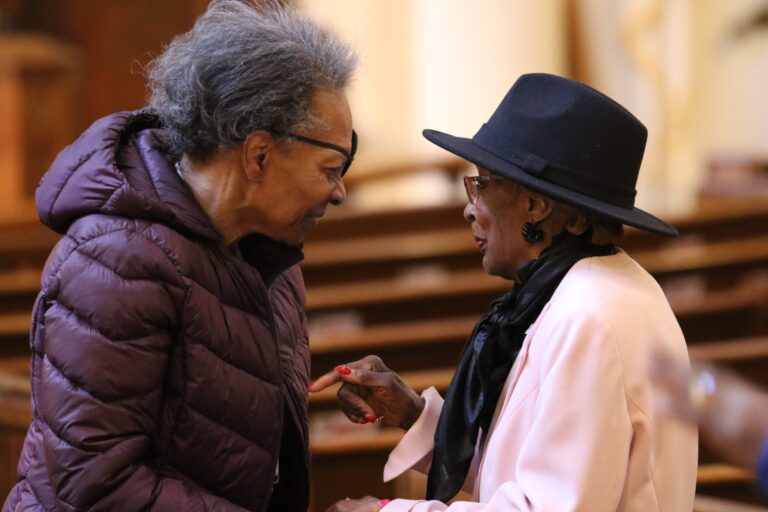 two female churchgoers