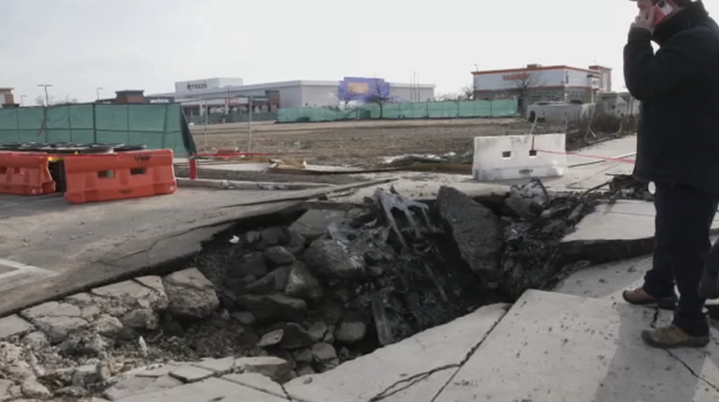 black-box-recorder-ne-philly-plane-crash-wpvi-020325 Damage from a plane crash in Northeast Philly near Roosevelt Mall