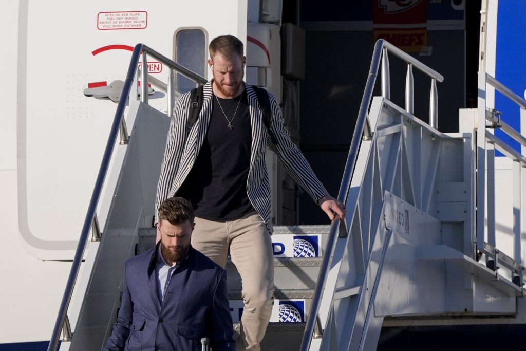 Super Bowl Football Kansas City Chiefs quarterback Carson Wentz
