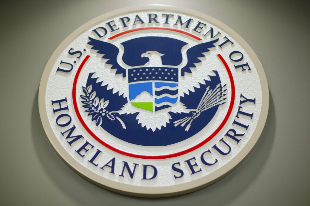 Immigration Religious Freedom Lawsuit Department of Homeland Security logo