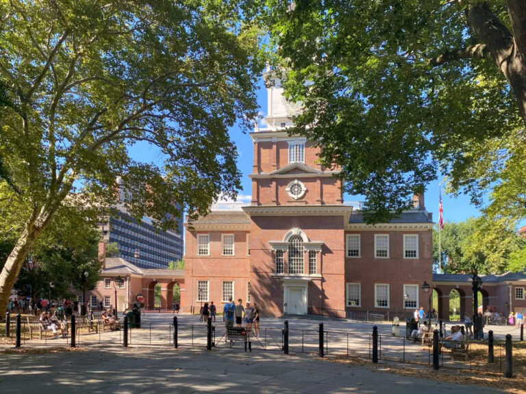 outside Independence Hall