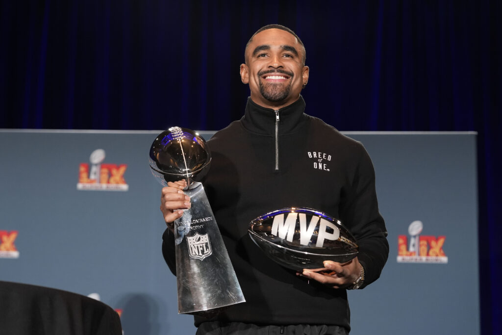 Super Bowl Football Philadelphia Eagles quarterback Jalen Hurts