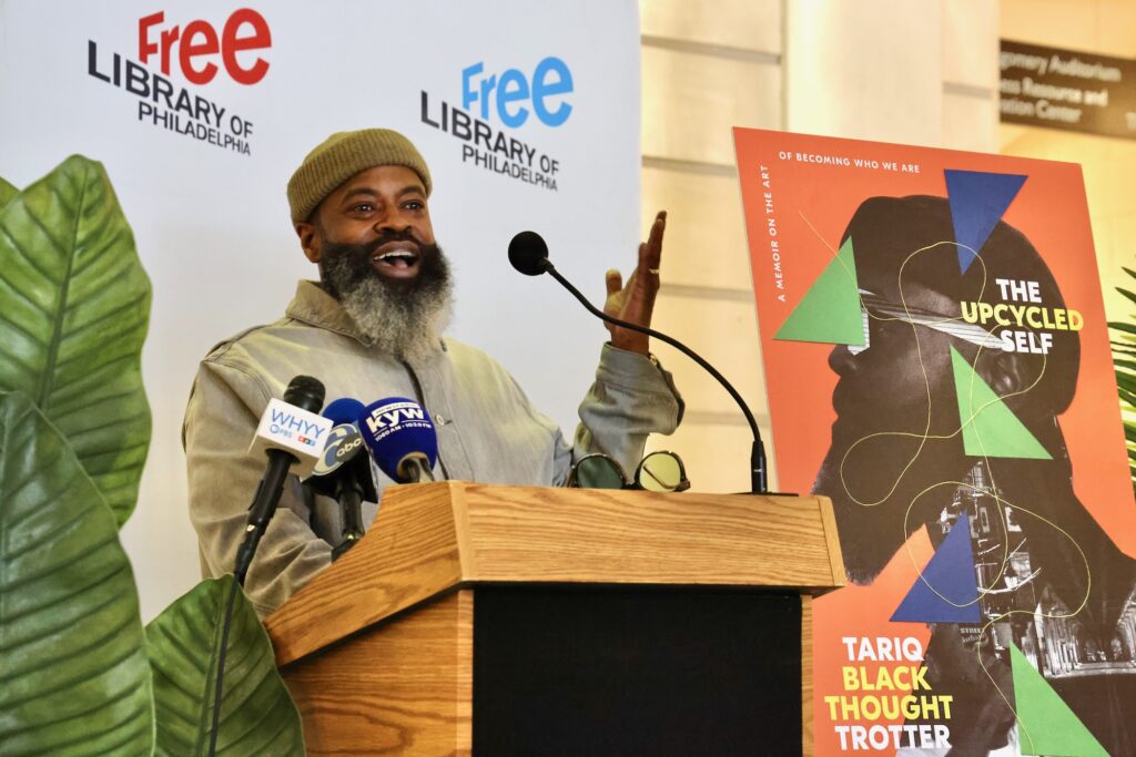 2025 02 21-e lee-tariq trotter-philadelphia parkway central library-one book the upcycled self Tariq Trotter, known as Black Thought
