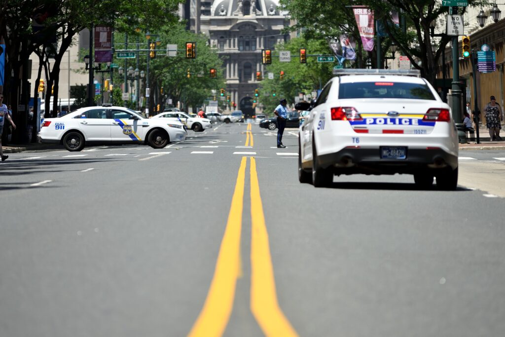 philadelphia-police-file-2 police cars in the street