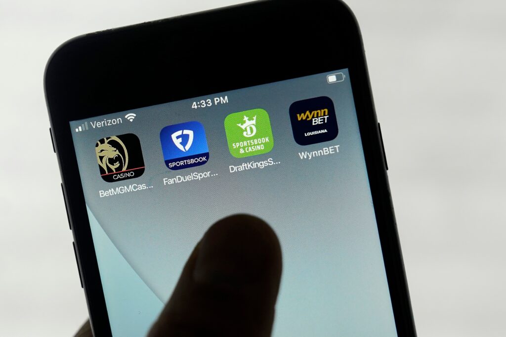 sports-gambling-phone-file sports gambling apps on a cell phone