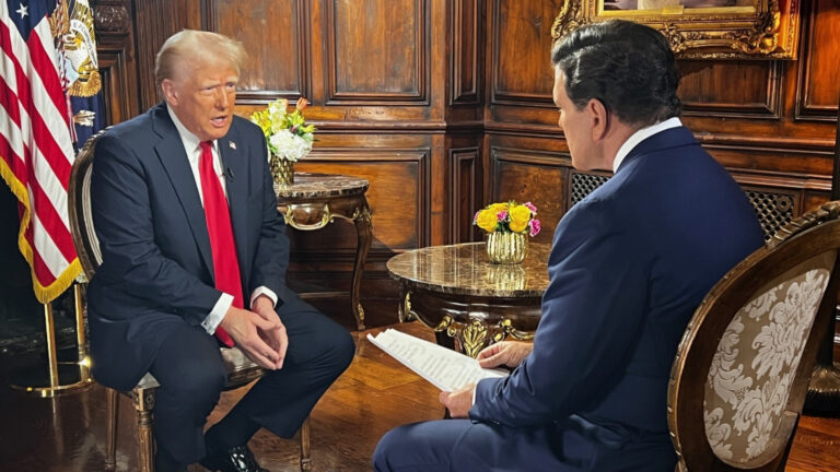 Trump being interviewed