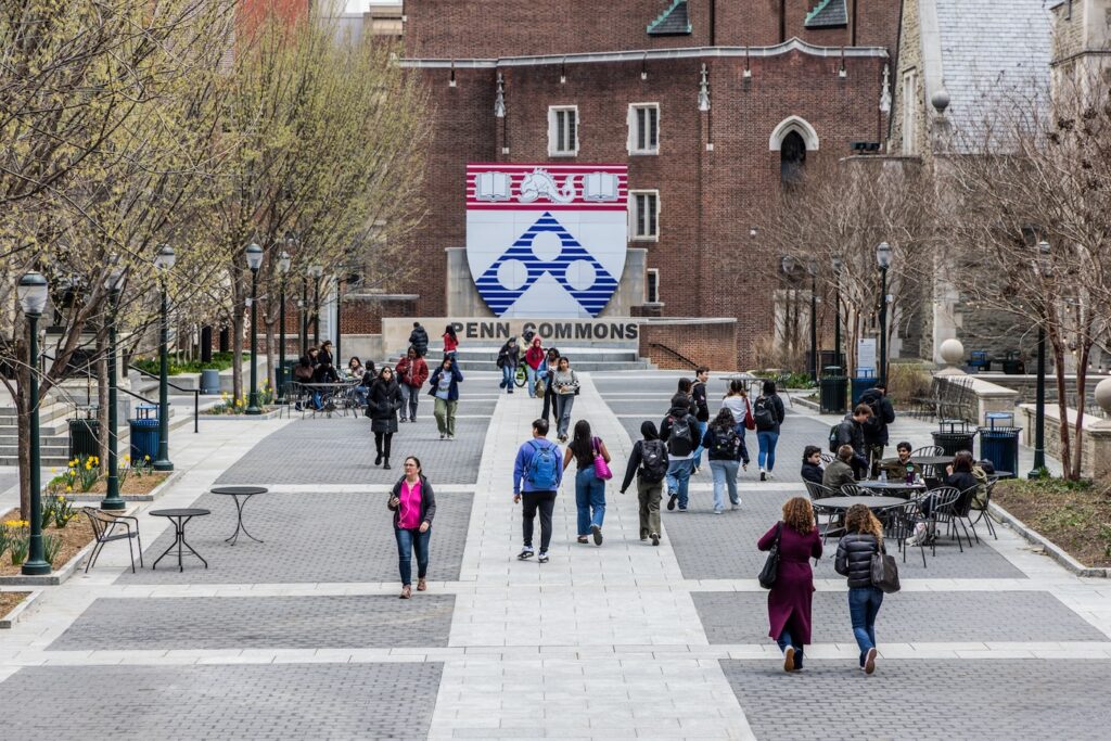 03 26 2025 k paynter upenn file 2025 Students walking on Penn's campus