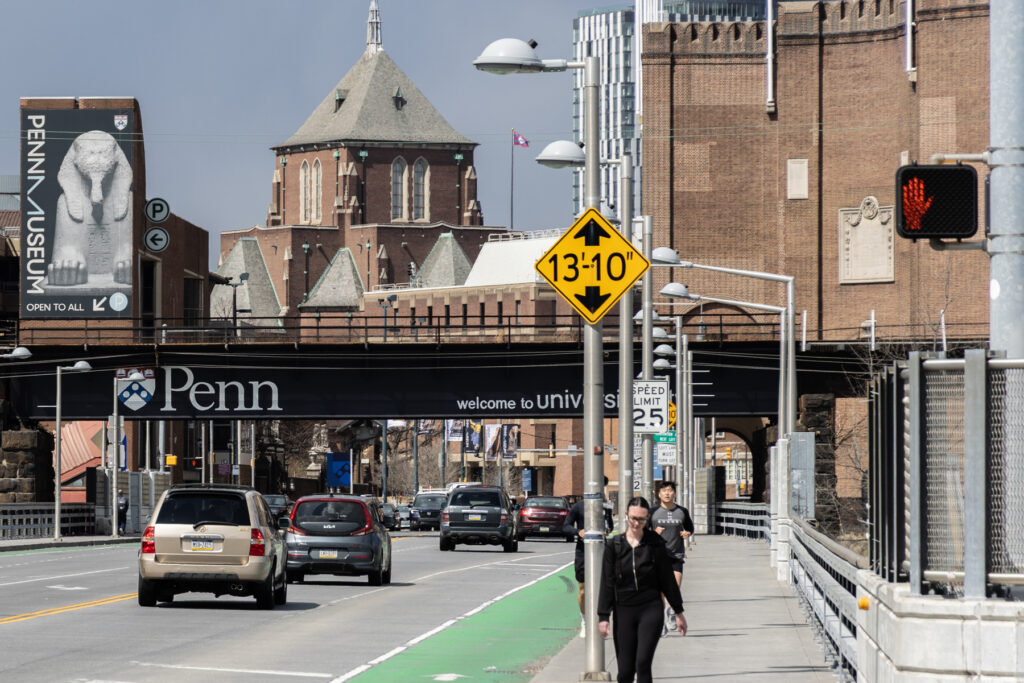Students walking on Penn's campus