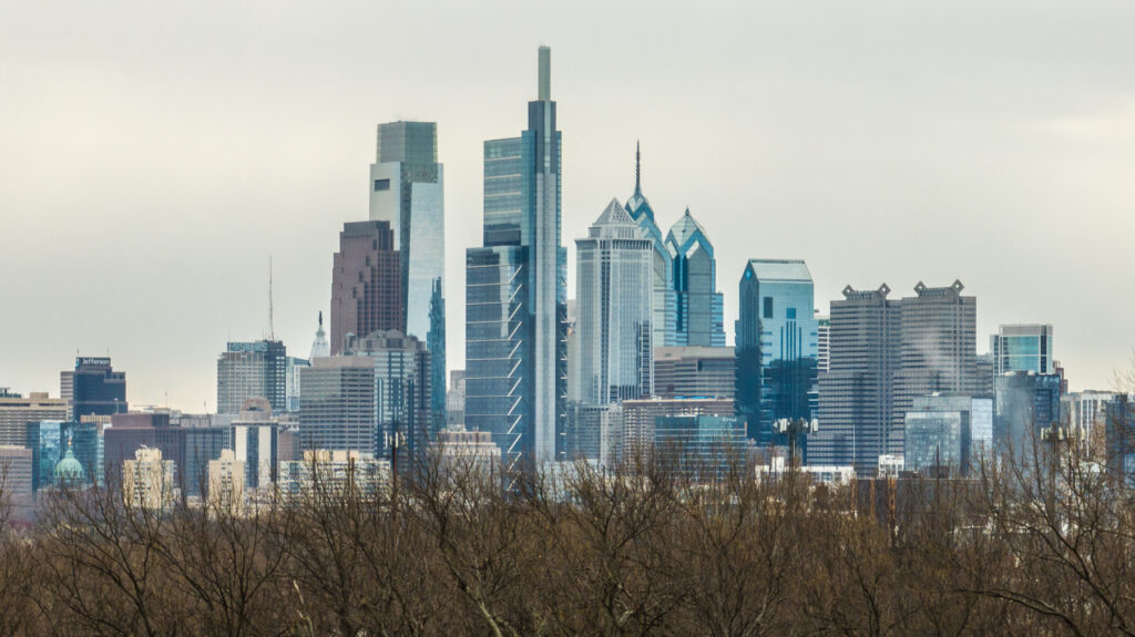 Philadelphia. (Kimberly Paynter/WHYY) The Philadelphia skyline.