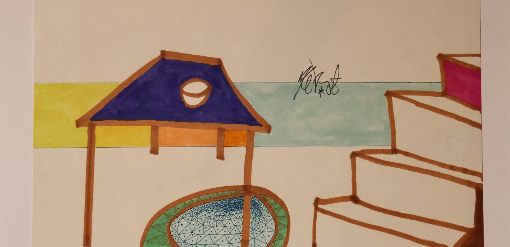 A drawing by Kurt Vonnegut