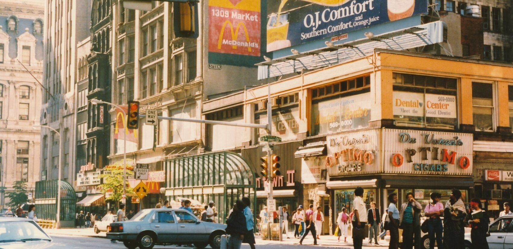 the corner of 13th and Market streets in June of 1985