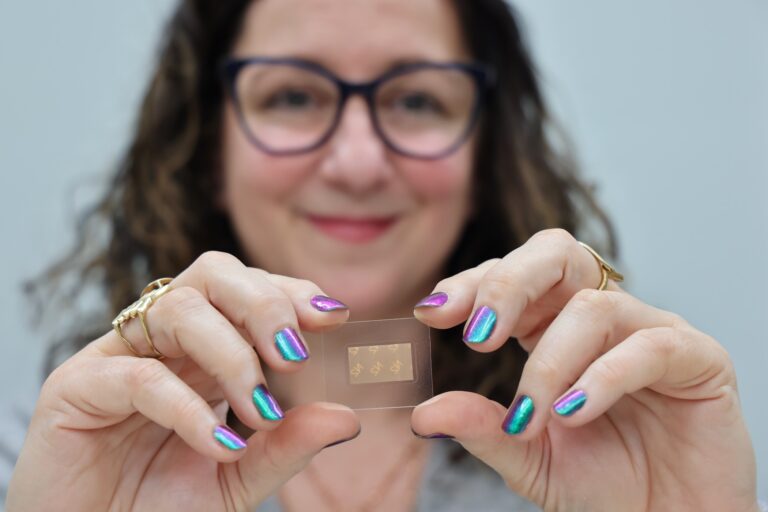Denise Botcheos holds up a Suboxone film