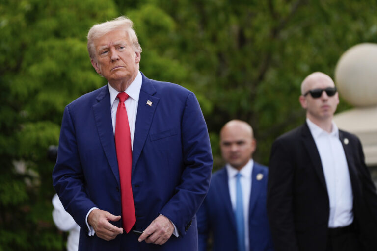 President Donald Trump in a suit