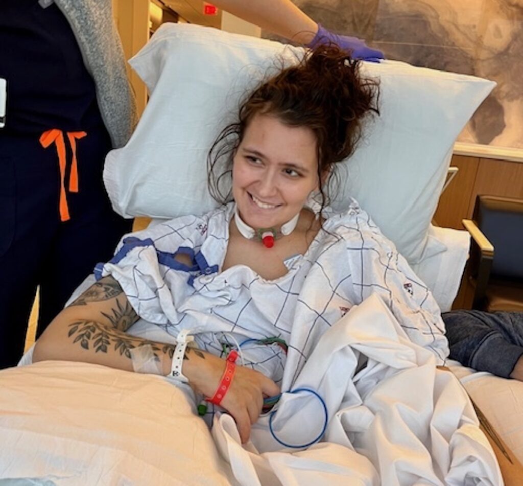 Cassie Wolfe Two years ago, Cassie Wolfe suffered a stroke and fell into a coma. After months in this state, she finally woke up and had to relearn how to walk and talk. (Courtesy of Ann Louise Weaver)