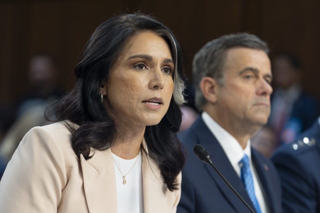 Intelligence Officials Security Threats Tulsi Gabbard testifying before congress