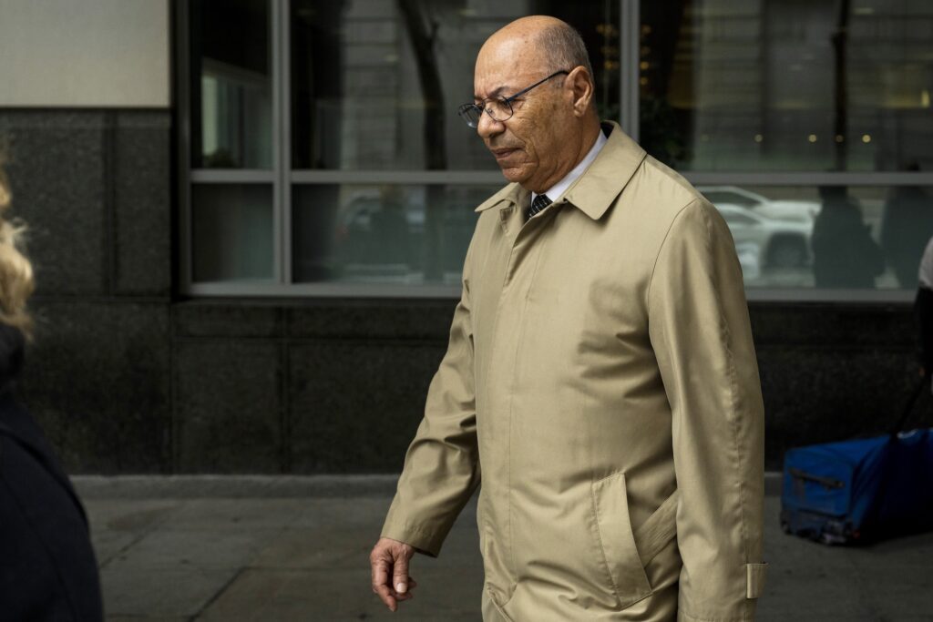 Police Perjury Trial Philadelphia Manuel Santiago walking outside